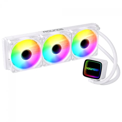 WATERCOOLER R5 EURUS WHITE ARGB 360MM TDP 300W, DISPLAY 2"