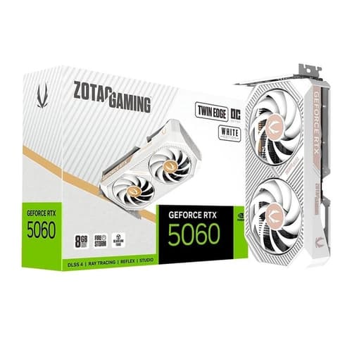 PLACA DE VIDEO GEFORCE RTX 5060 8GB ZOTAC TWIN EDGE OC WHITE 128BITS GDDR7