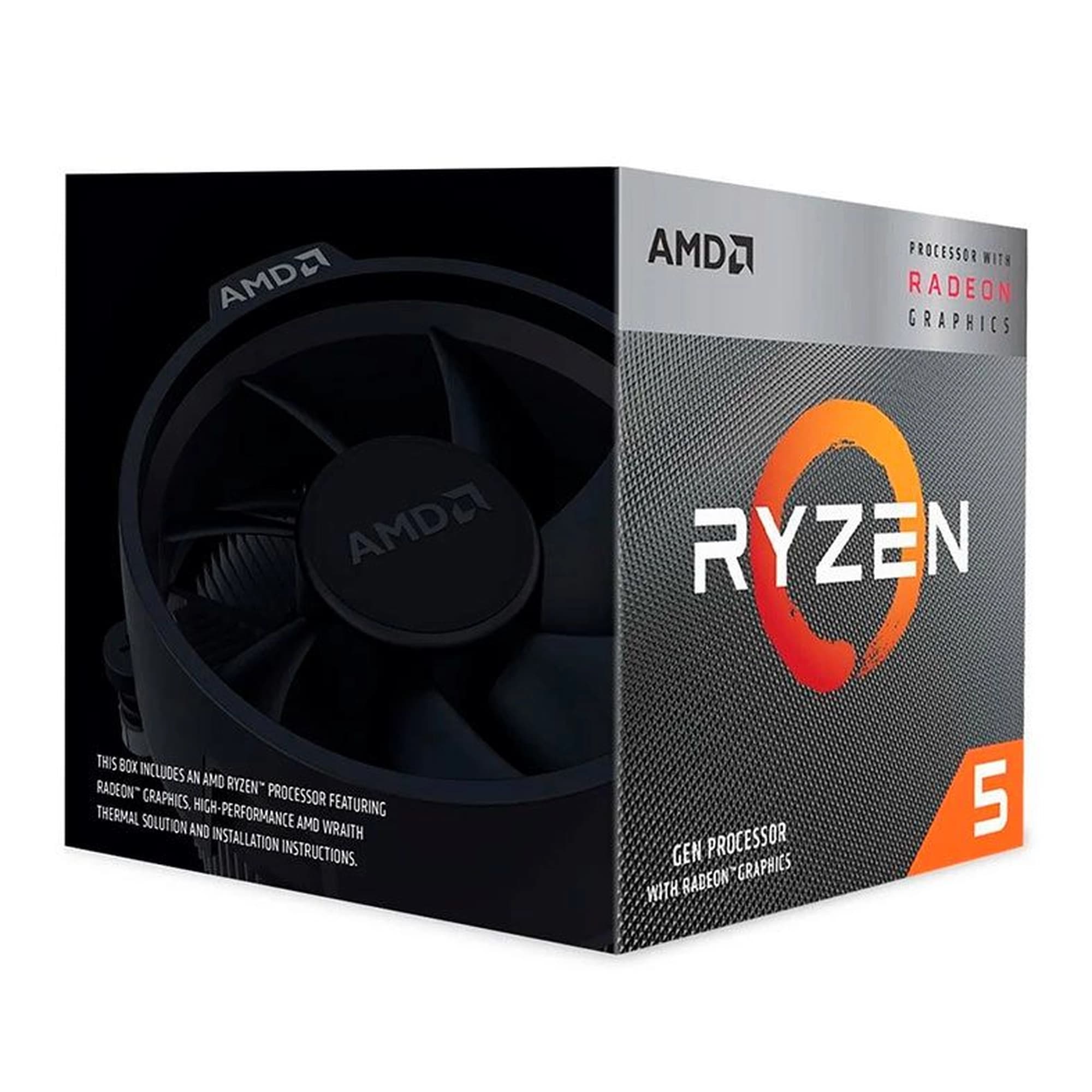 PROCESSADOR AMD RYZEN 5 3400G 4-CORE, 8-THREADS, 3.7GHZ (4.2GHZ TURBO), CACHE 6MB, AM4, YD3400C5FHSB