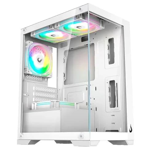 GABINETE GAMER RISE MODE CRISTAL GLASS SEM FAN RM-CA-CY-01-FW