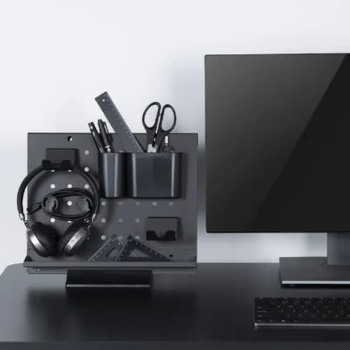 SUPORTE HEADSET + ORGANIZADOR DE MESA CUSTOMIZAVEL PRETO PCYES - SO-DA06P