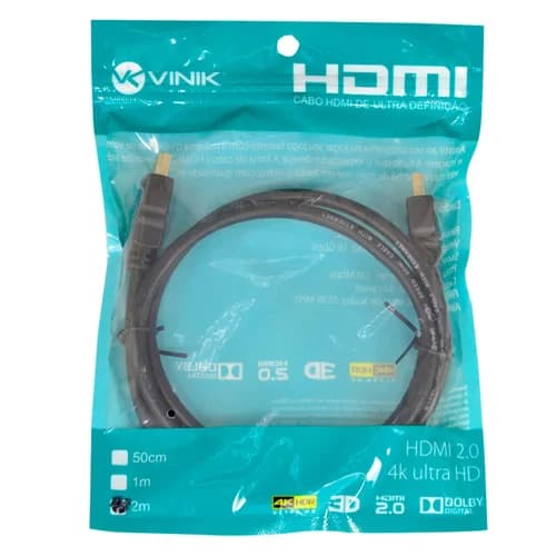 CABO HDMI M X HDMI 2 METROS 4K H20-2