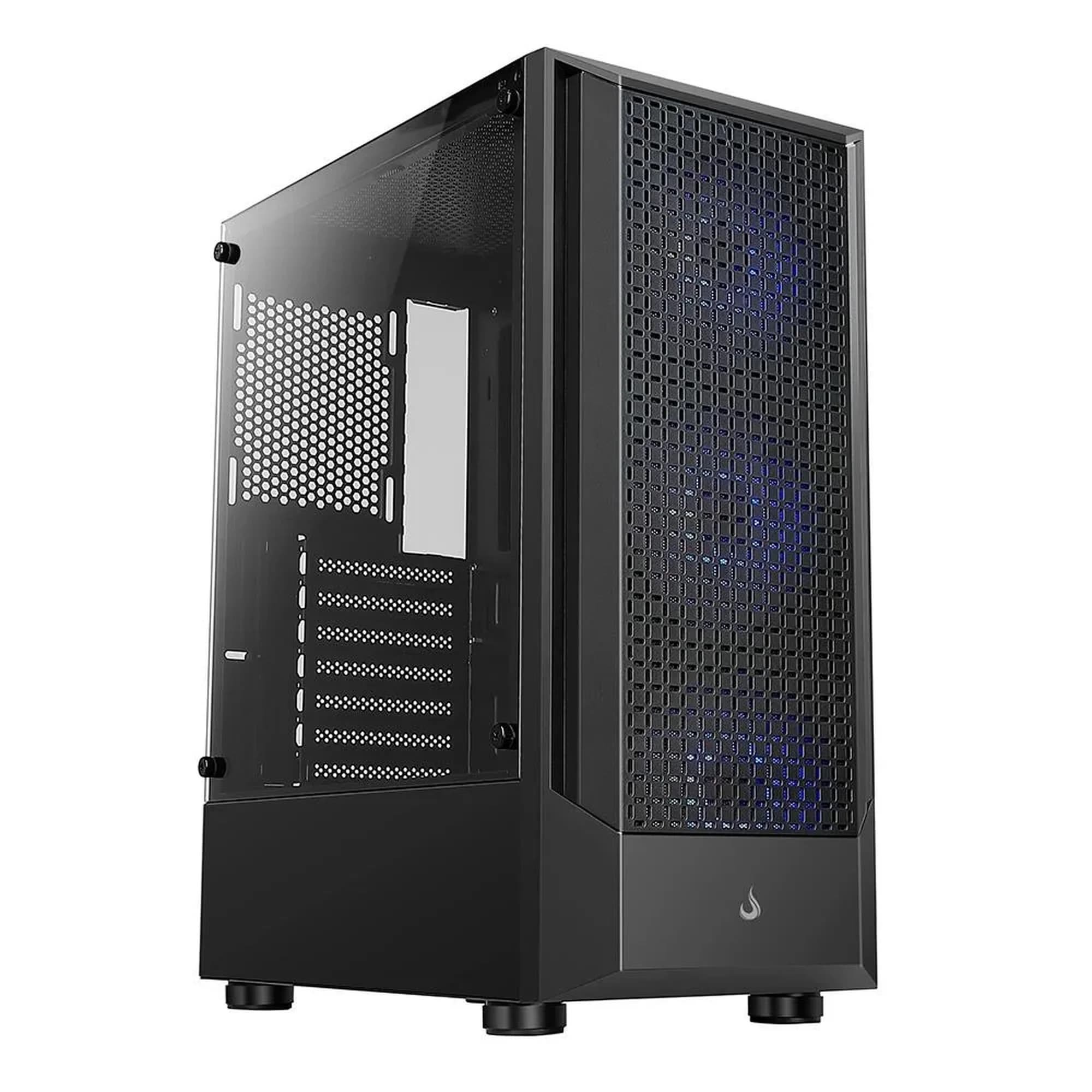 GABINETE GAMER RISE MODE WAVE COM 3 FANS ARGB - BLACK - RM-WA-FB-ARGB