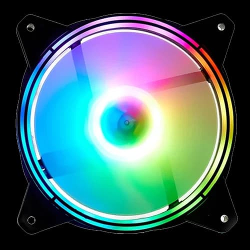 FAN COOLER LIKETEC COLORFUL RGB, 120MM, BLACK OEM