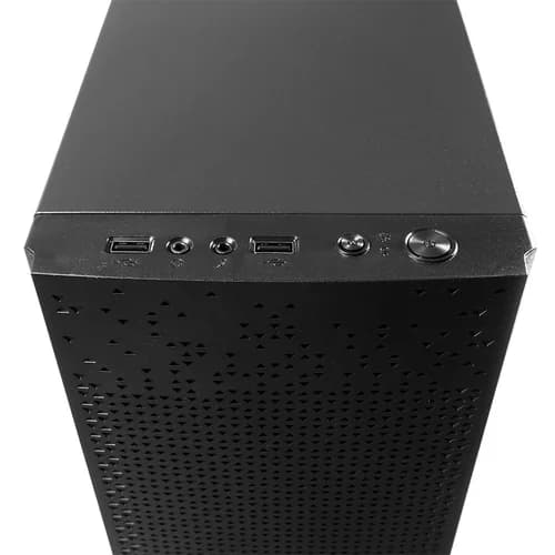 GABINETE PRETO BASICO COM FONTE 200W E USB FRONTAL