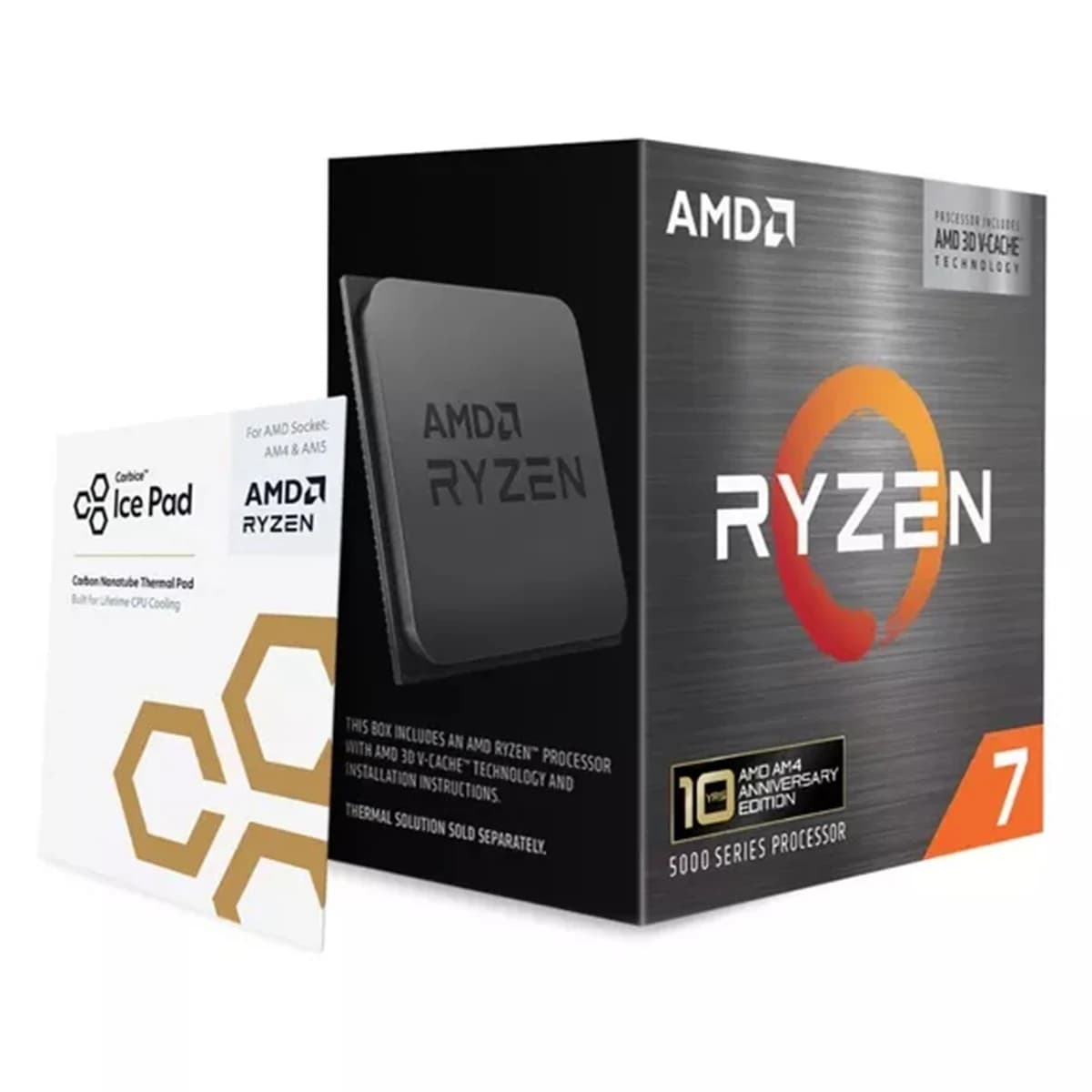 PROCESSADOR AMD RYZEN 7 5800X3D (4.5GHZ TURBO), 8-CORES 16-THREADS, AM4, SEM COOLER, SEM VÍDEO